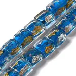 Handmade Gold Foil and Silver Foil Lampwork Beads