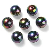 UV Plating Rainbow Iridescent Acrylic Beads