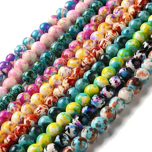 Synthetic Turquoise Dyed Beads Strands