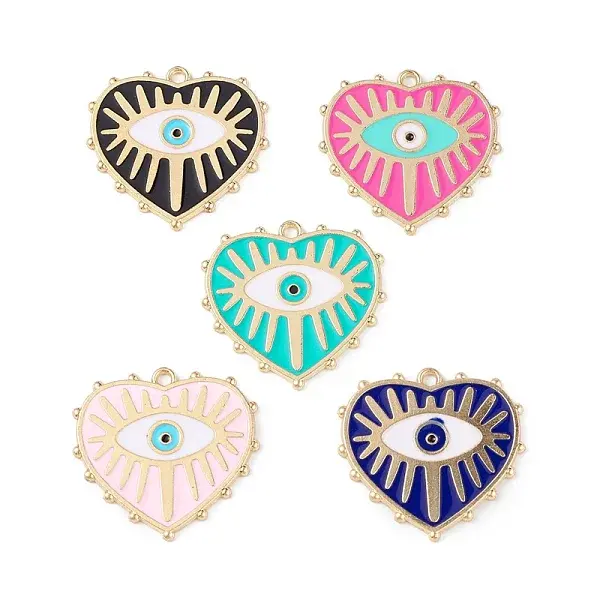 Rack Plating Alloy Enamel Pendants
