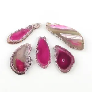 Dyed Mixed Shape Natural Agate Gemstone Big Pendants