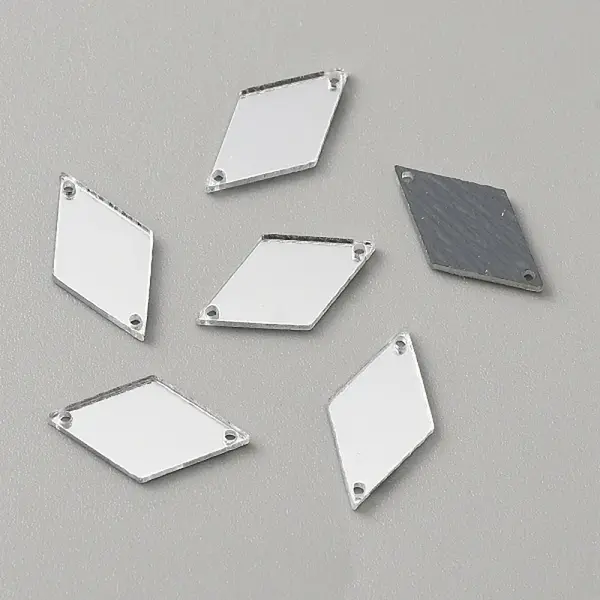 Rhombus Acrylic Mirror Sew on Rhinestone