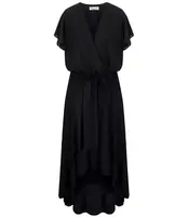 Pri Envelope MAXI dress with Spanish frill