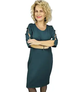 Pri Elegant midi pencil dress with decorative sleeves LIDIA