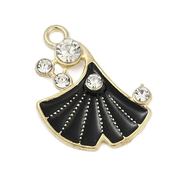 Alloy Enamel Pendants with Rhinestone
