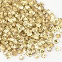 Back Plated Grade A Diamond Glass Pointed Rhinestone