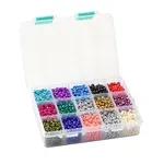 375G 15 Colors Baking Paint K9 Glass Seed Beads