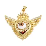 Brass Micro Pave Cubic Zirconia Enamel Pendants