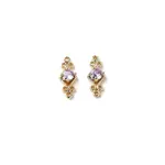 Brass Pave Cubic Zirconia Connector Charms