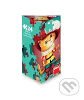 Puzzle triangl Kocour v botách - puzzle z kategorie 15 - 60 dílků