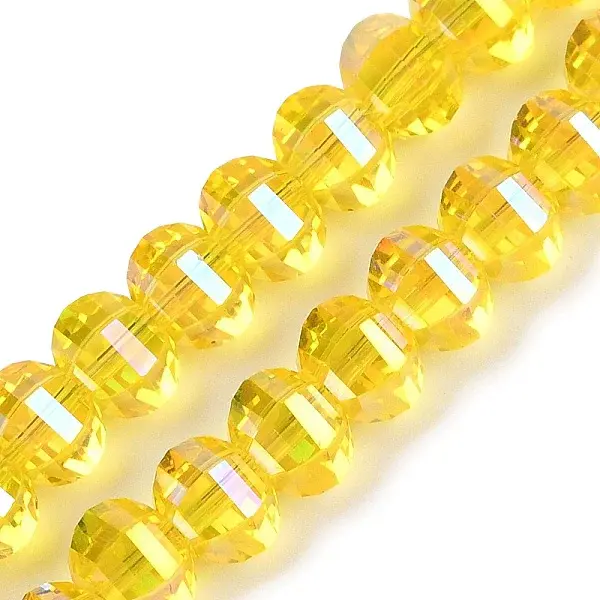 Electroplate Transparent Glass Beads Strands
