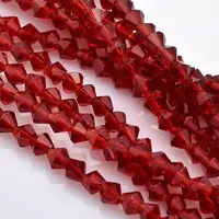 Faceted Bicone Glass Beads Strands