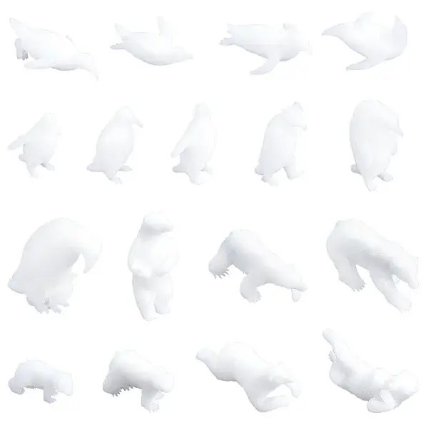 2Sets 2 Styles Animals Model