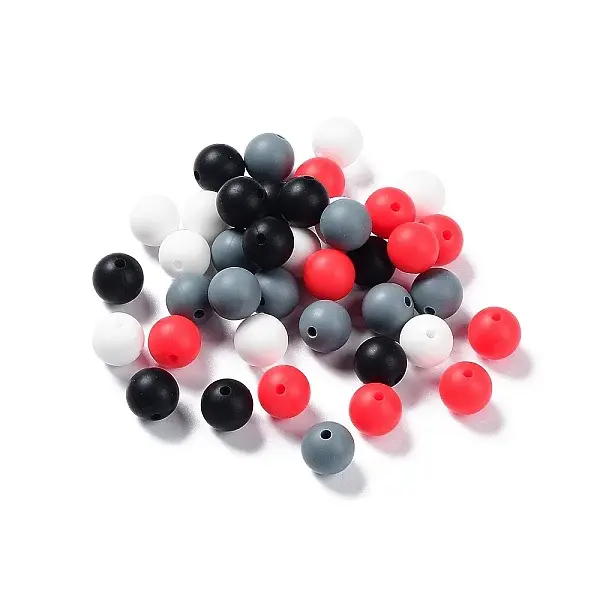 Round Food Grade Eco-Friendly Silicone Focal Beads