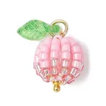 Glass Seed Beaded Berry Fruit Pendants