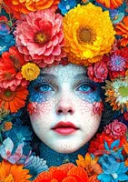 V obětí květin - puzzle z kategorie Umělecké