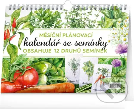 NOTIQUE Měsíční plánovací kalendář se semínky 2026