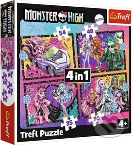Monster High: Elektrizující den 4v1 - puzzle z kategorie 15 - 60 dílků