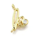 Brass Micro Pave Cubic Zirconia Pendants