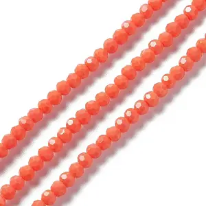 Faceted(32 Facets) Glass Beads Strands