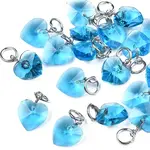 Faceted Transparent Glass Charms