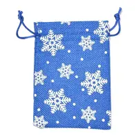 Christmas Themed Burlap Packing Pouches