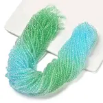 Transparent Painted Glass Beads Strands