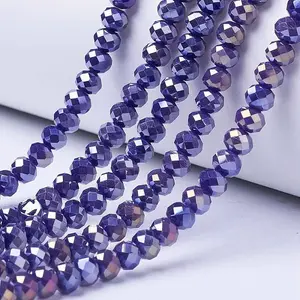 Electroplate Glass Beads Strands