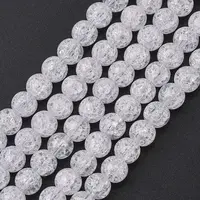 Synthetic Crackle Quartz Beads Strands