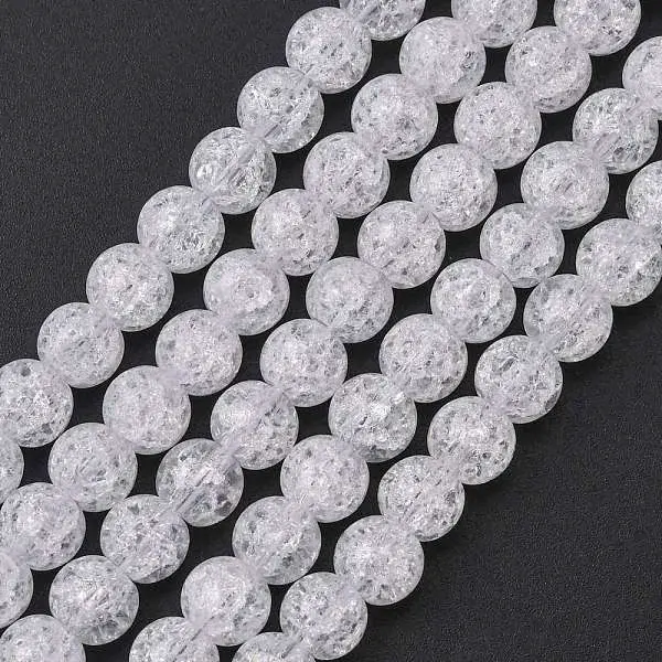 Synthetic Crackle Quartz Beads Strands