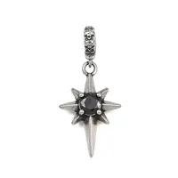 Star 316 Surgical Stainless Steel Cubic Zirconia Pendant Decoration