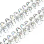 Electroplate Transparent Glass Beads Strands