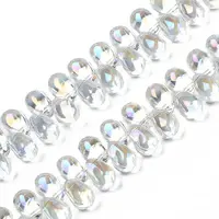 Electroplate Transparent Glass Beads Strands