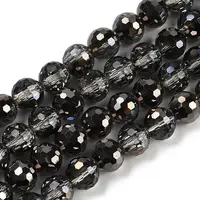 Transparent Electroplate Glass Beads Strands
