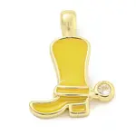 Brass with Cubic Zirconia with Enamel Pendant