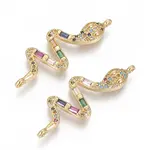 Brass Micro Pave Cubic Zirconia Links