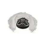 Dog Enamel Pin with Brass Butterfly Clutches