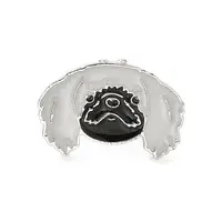 Dog Enamel Pin with Brass Butterfly Clutches