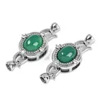 Brass Micro Pave Clear Cubic Zirconia Fold Over Clasps