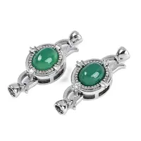 Brass Micro Pave Clear Cubic Zirconia Fold Over Clasps