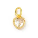 Brass Micro Pave Cubic Zirconia Pendants