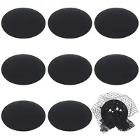 8Pcs EVA Cloth Round Fascinator Hat Base for Millinery Magic