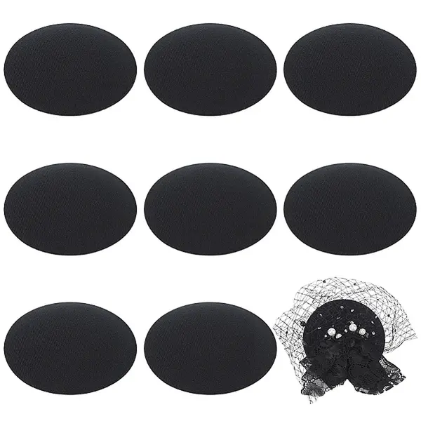 8Pcs EVA Cloth Round Fascinator Hat Base for Millinery Magic