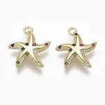 Brass Micro Pave Cubic Zirconia Charms