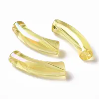 UV Plating Transparent Rainbow Iridescent Acrylic Beads