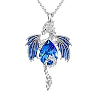 Alloy and Glass Pendant Necklaces