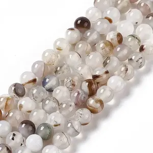Natural Dendritic Agate Beads Strands