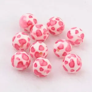 Spray Painted Resin Beads