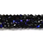 Opaque Solid Color Electroplate Glass Beads Strands