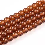 Transparent Spray Painted Glass Bead Strands